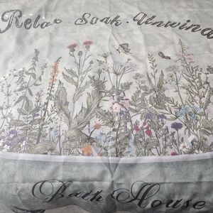 Floral shower curtain